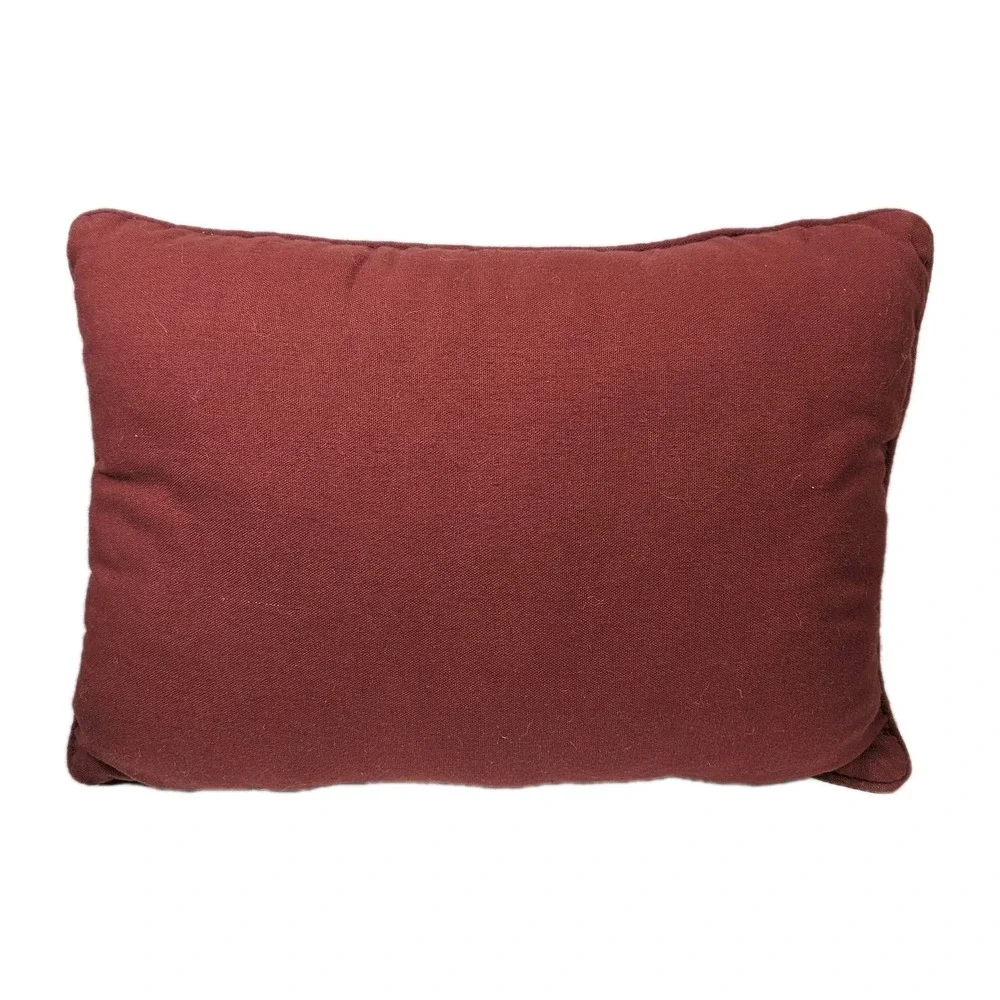 Santa Christmas Holiday‎ VTG Needlepoint Tapestry Throw Pillow Old World 17x12